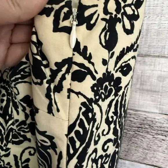 Tommy Bahama Dress Size 4 Sleeveless VTG Lined Silk Cotton Floral Zip Vacation - Picture 4 of 8